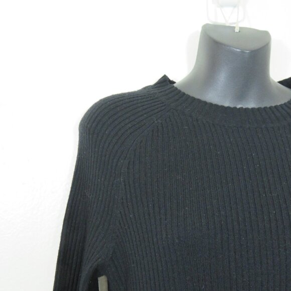AG Adriano Goldschmied Size XS Wool Cashmere Midi Dress Black Rib Knit NEW - Picture 6 of 8